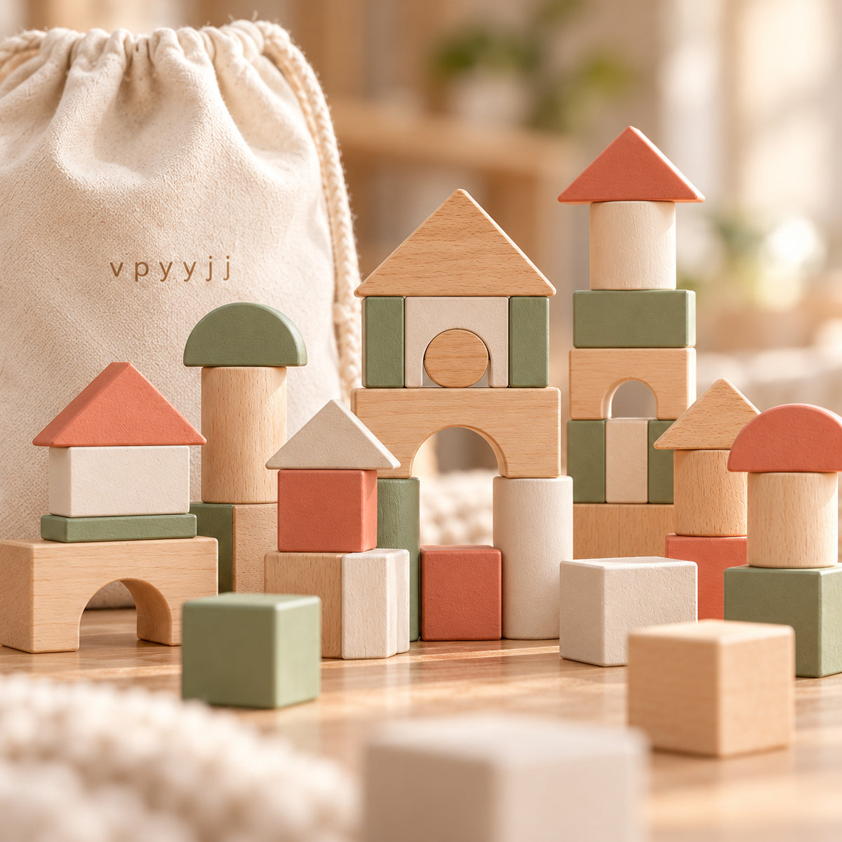 vpyyjj Little City Wooden Blocks — Product detail