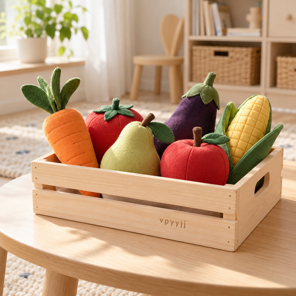 vpyyjj Farmers Market Play Food Crate — Lifestyle scene