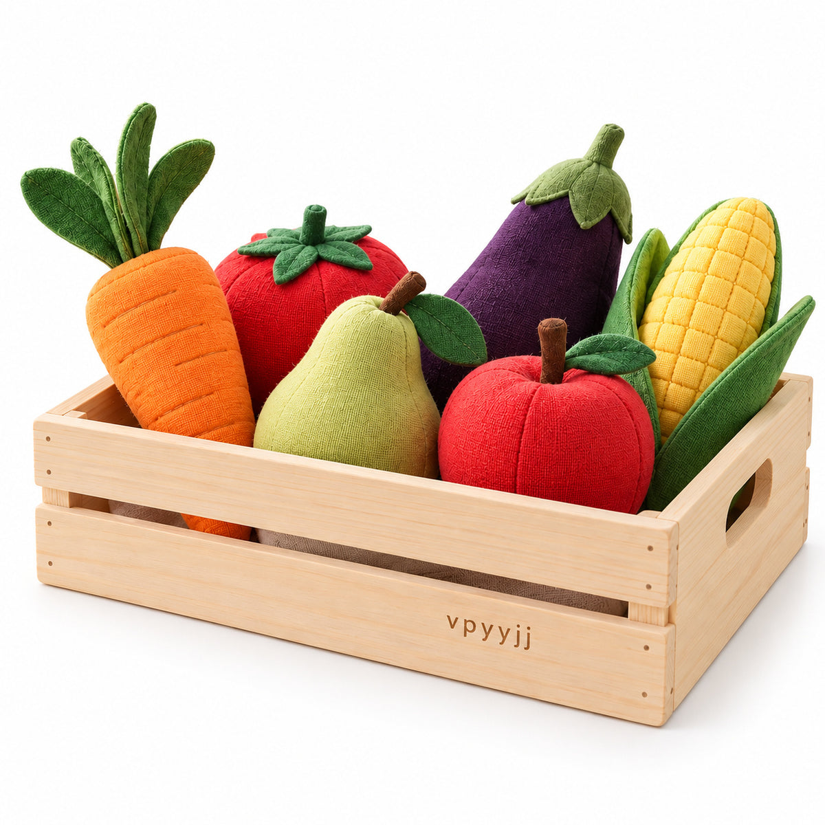 vpyyjj Farmers Market Play Food Crate — Complete set studio view
