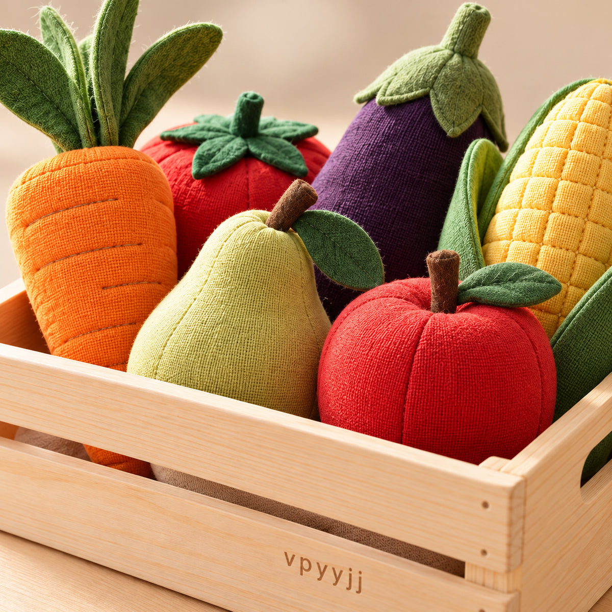 vpyyjj Farmers Market Play Food Crate — Product detail