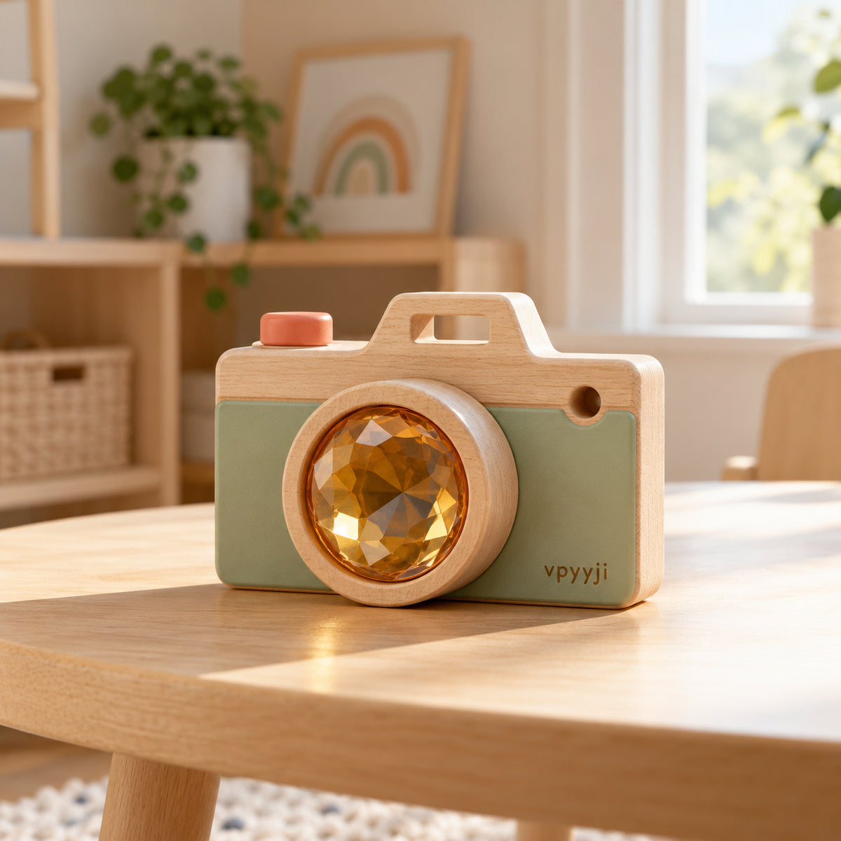 vpyyjj Adventure Wooden Camera — Lifestyle scene