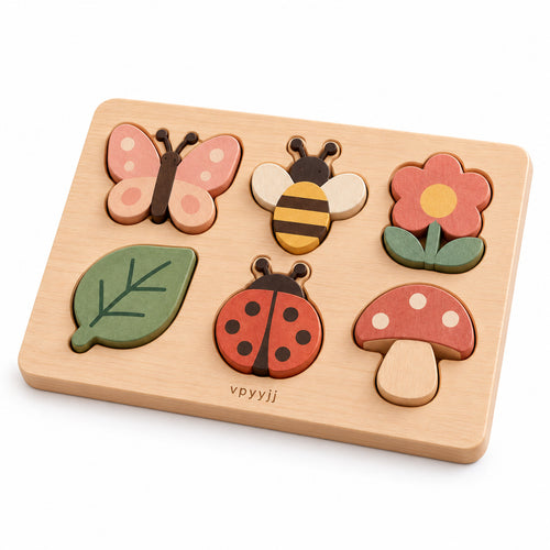 vpyyjj Garden Friends Shape Puzzle — Complete set studio view