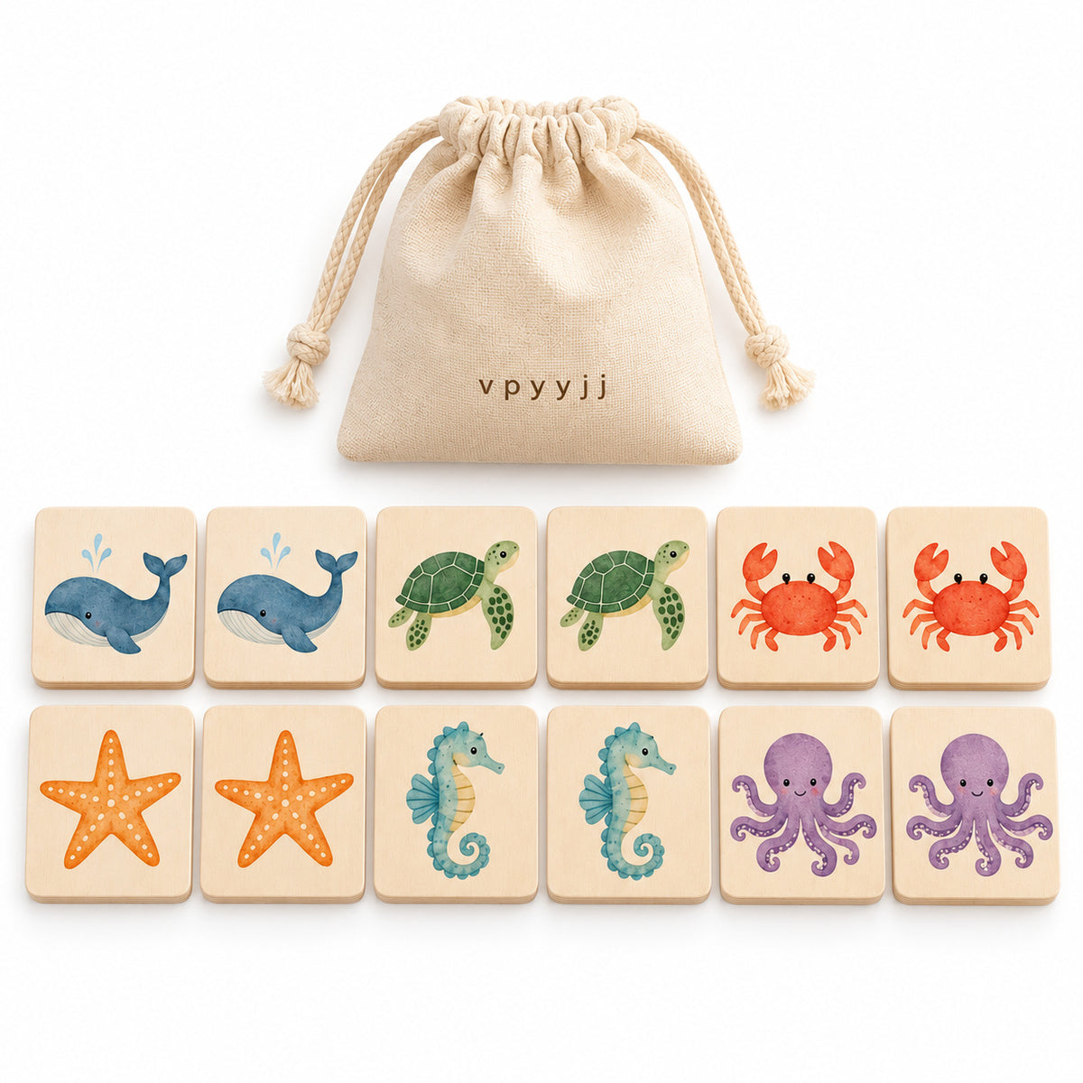 vpyyjj Ocean Explorer Matching Tiles — Complete set studio view